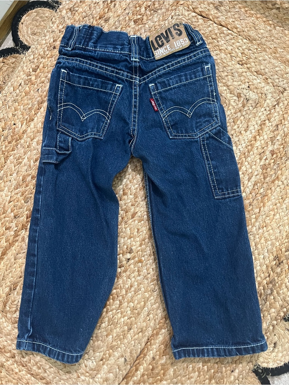 Vintage 100% cotton toddler boy carpenter wide leg Leviโs denim no flaws size 3T